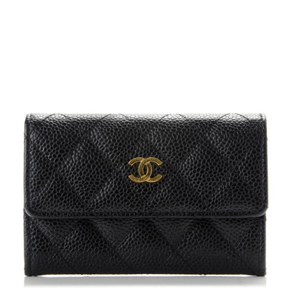 Chanel Caviar Quilted Flap Card Holder Black 1 of 7