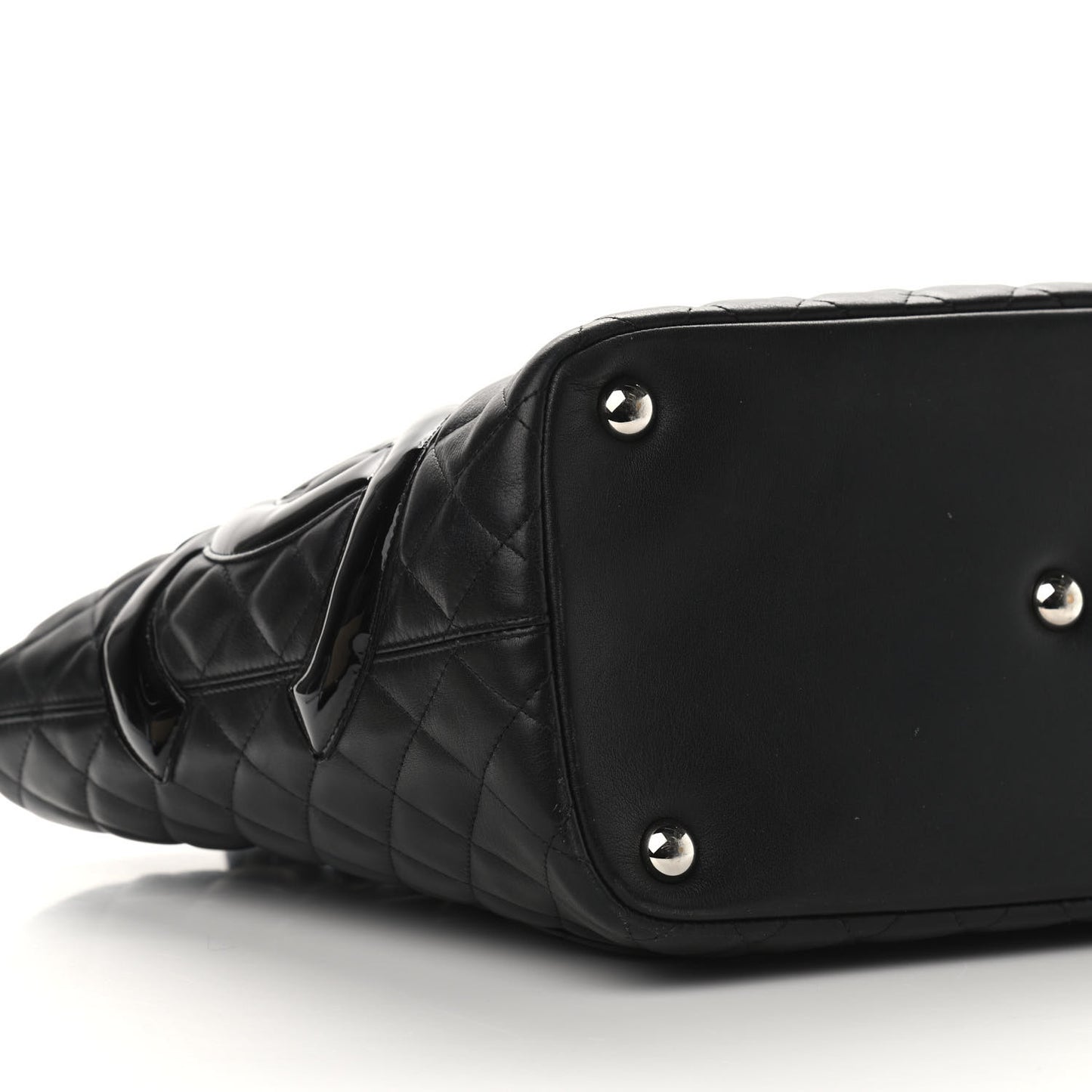 Calfskin Quilted Large Cambon Tote Black