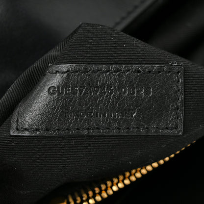 Saint Laurent Calfskin Y Quilted Monogram Medium Loulou Chain Satchel Black 7 of 11