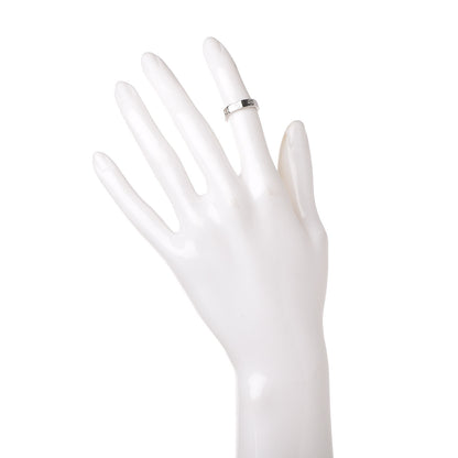 Cartier 18K White Gold Diamond 3.5mm LOVE Wedding Band Ring 46 3.75 2 of 5