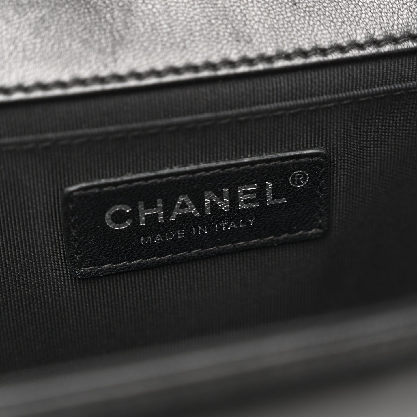 Lambskin Quilted Medium Boy Flap Black
