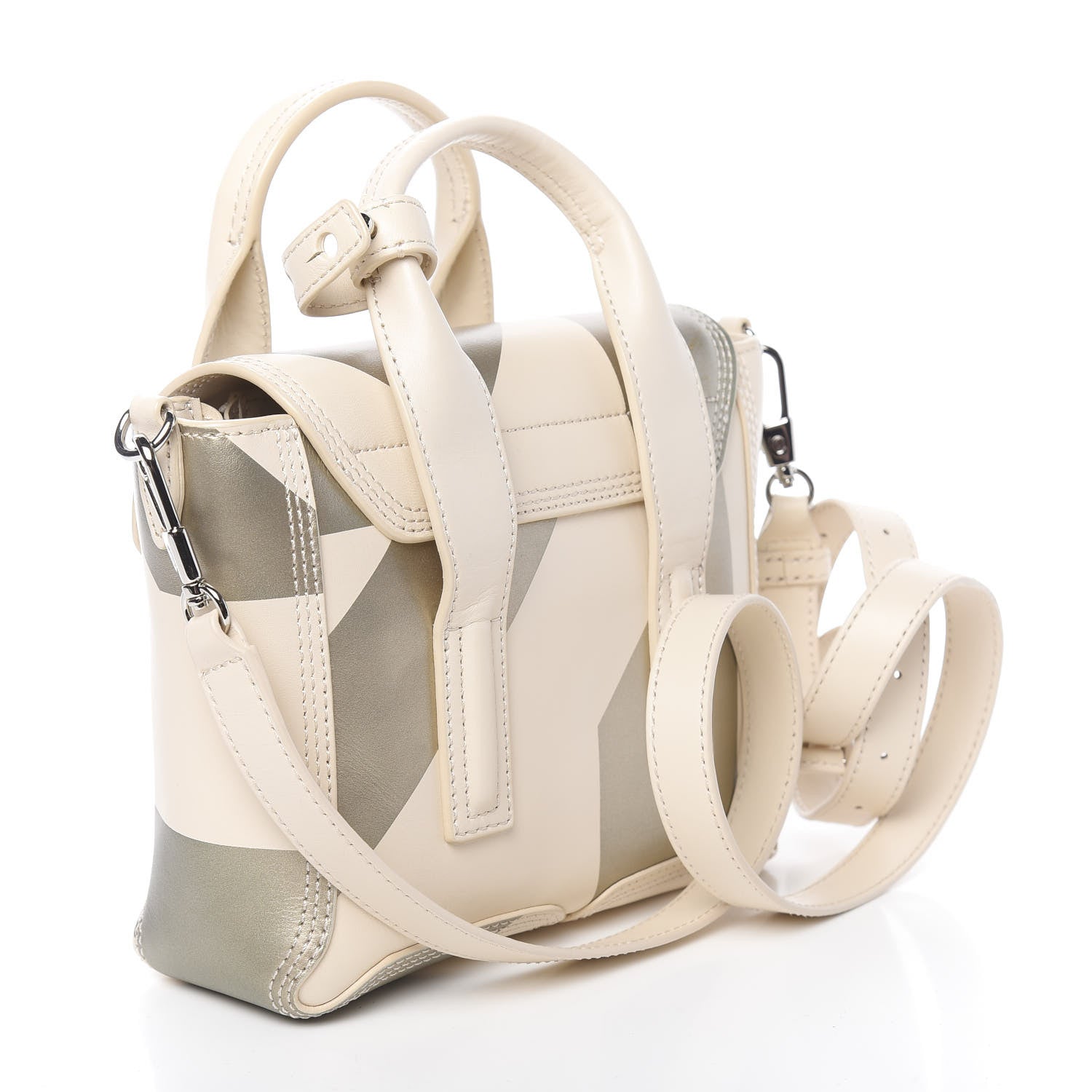 3.1 Phillip Lim 3.1 Calfskin Mini Pashli Trapeze Satchel Powder Champagne 3 of 10