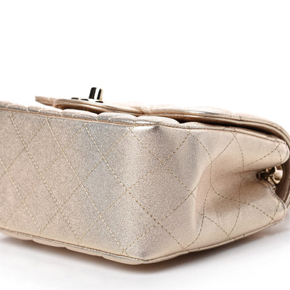 Chanel Metallic Lambskin Quilted Mini Square Flap Gold 7 of 11