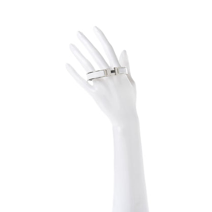 Hermes Enamel Narrow Clic Clac H Bracelet GM White 2 of 5