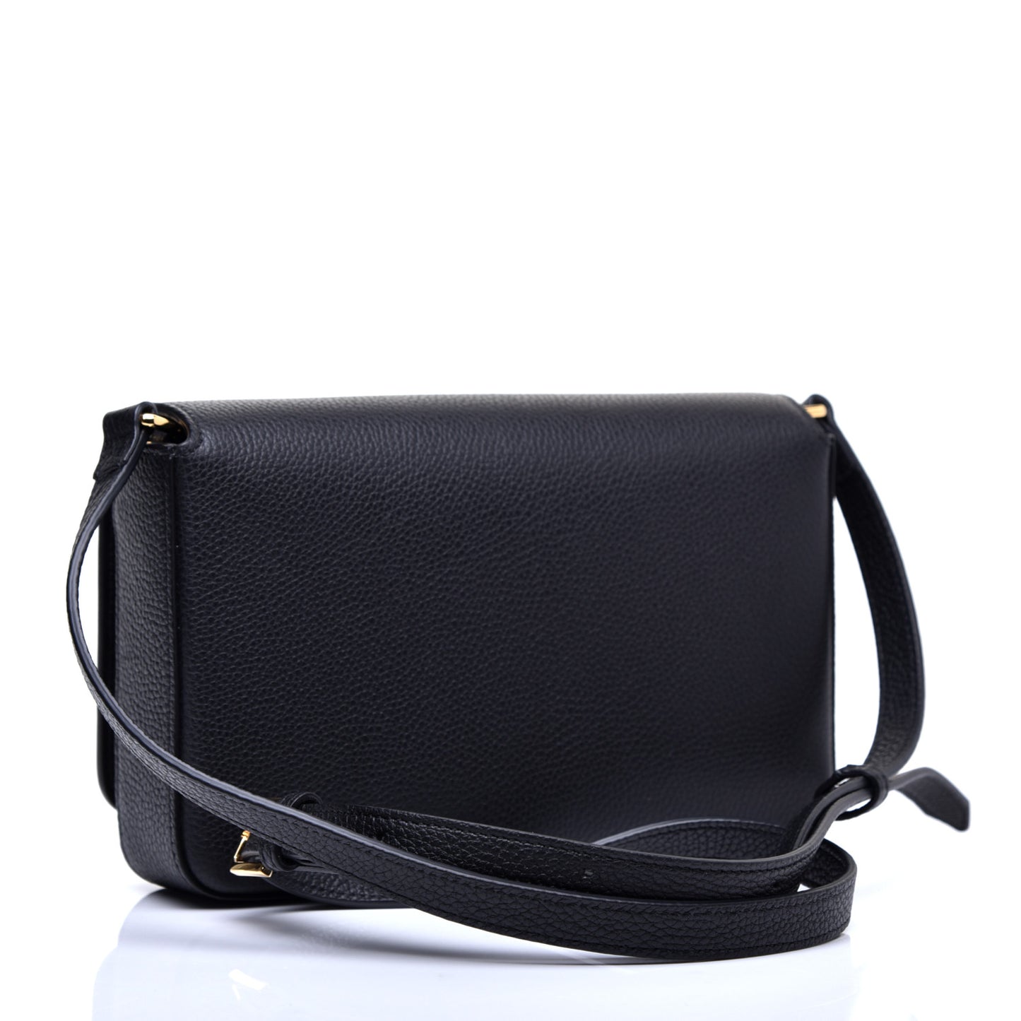 Grainy Calfskin Vintage Check Hampshire Crossbody Black