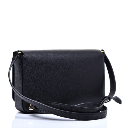 Burberry Grainy Calfskin Vintage Check Hampshire Crossbody Black 3 of 10
