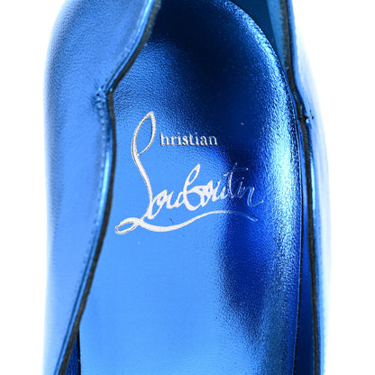 Christian Louboutin Metallic Patent Hot Chick 100 Pumps 35.5 Blue 8 of 9