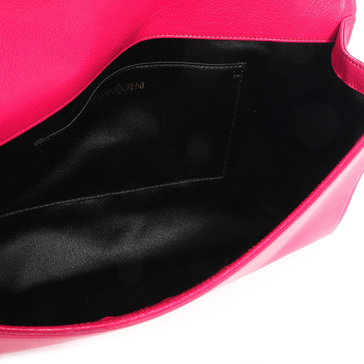 Goatskin Monogram Large Belle De Jour Clutch Lipstick Fuchsia