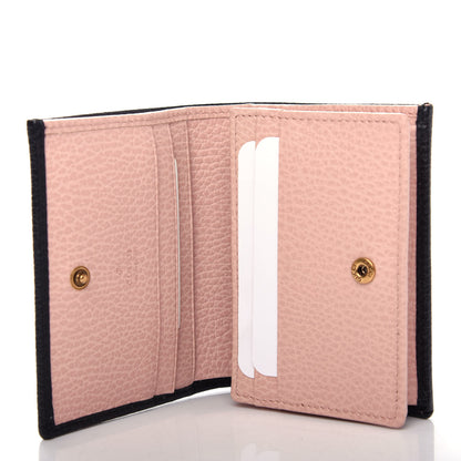 Gucci Calfskin GG Marmont Bow Card Case Black 5 of 9