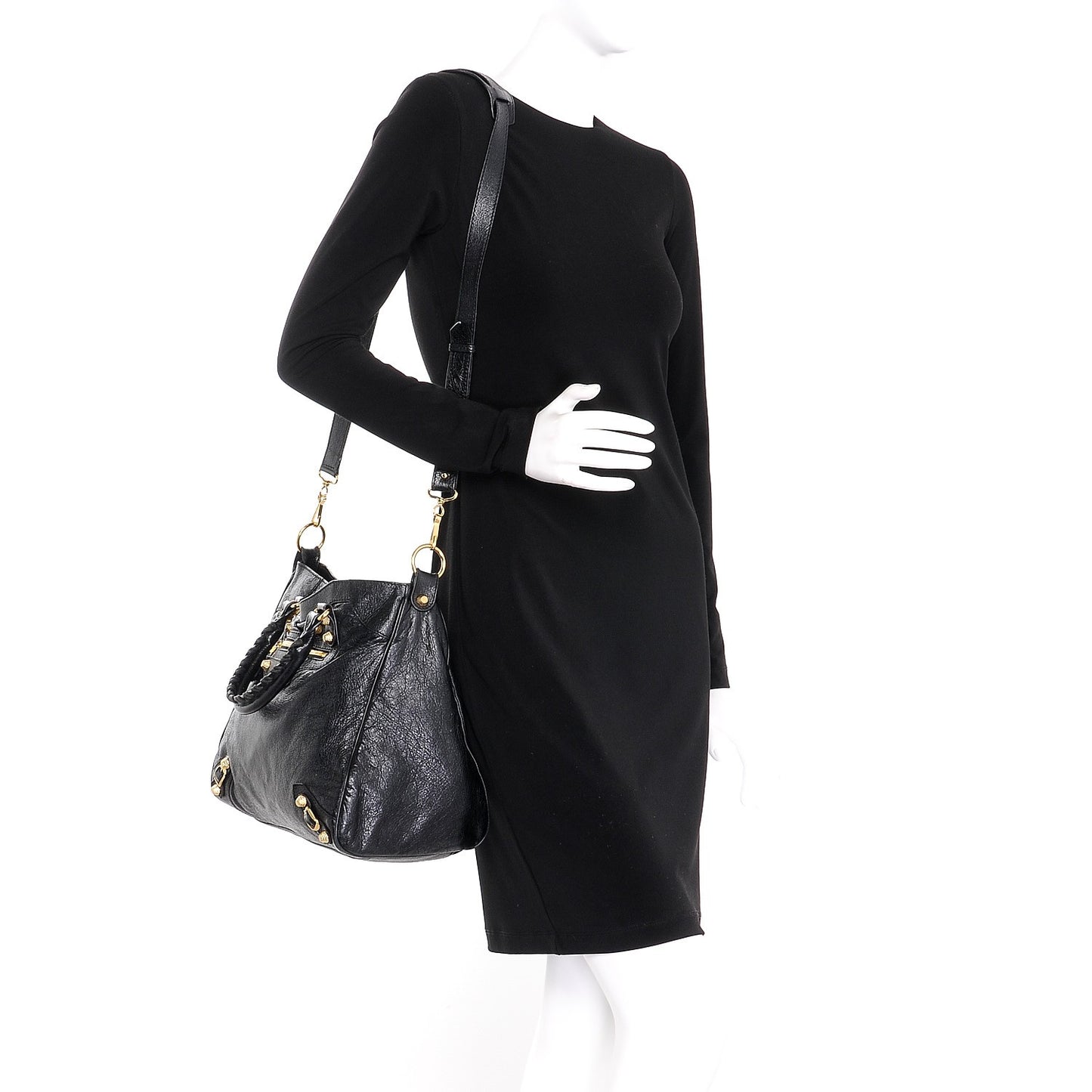 Agneau Giant 12 Gold Hardware Velo Black