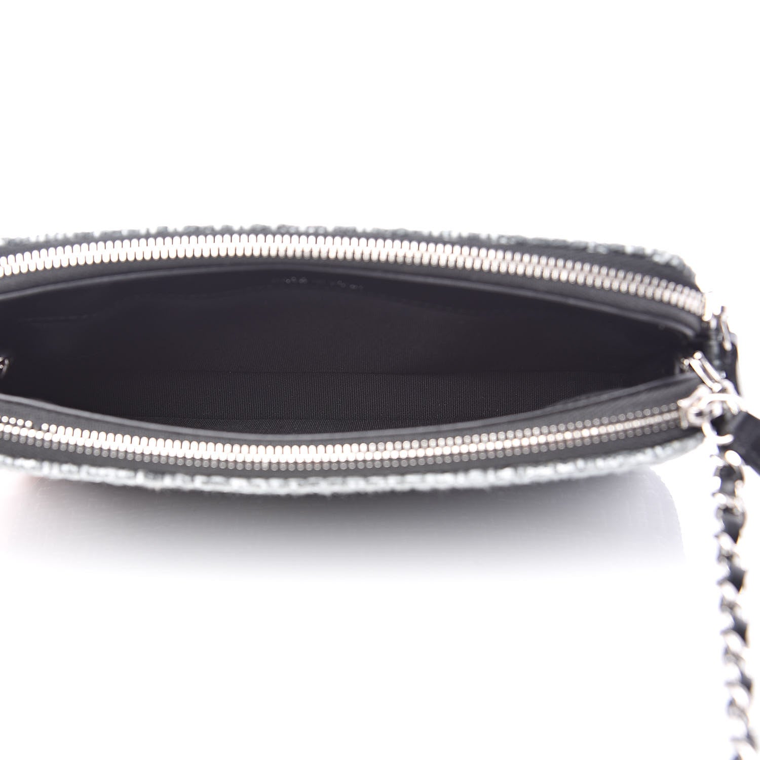 Chanel Canvas Small Deauville Clutch With Chain Charcoal 6 of 14