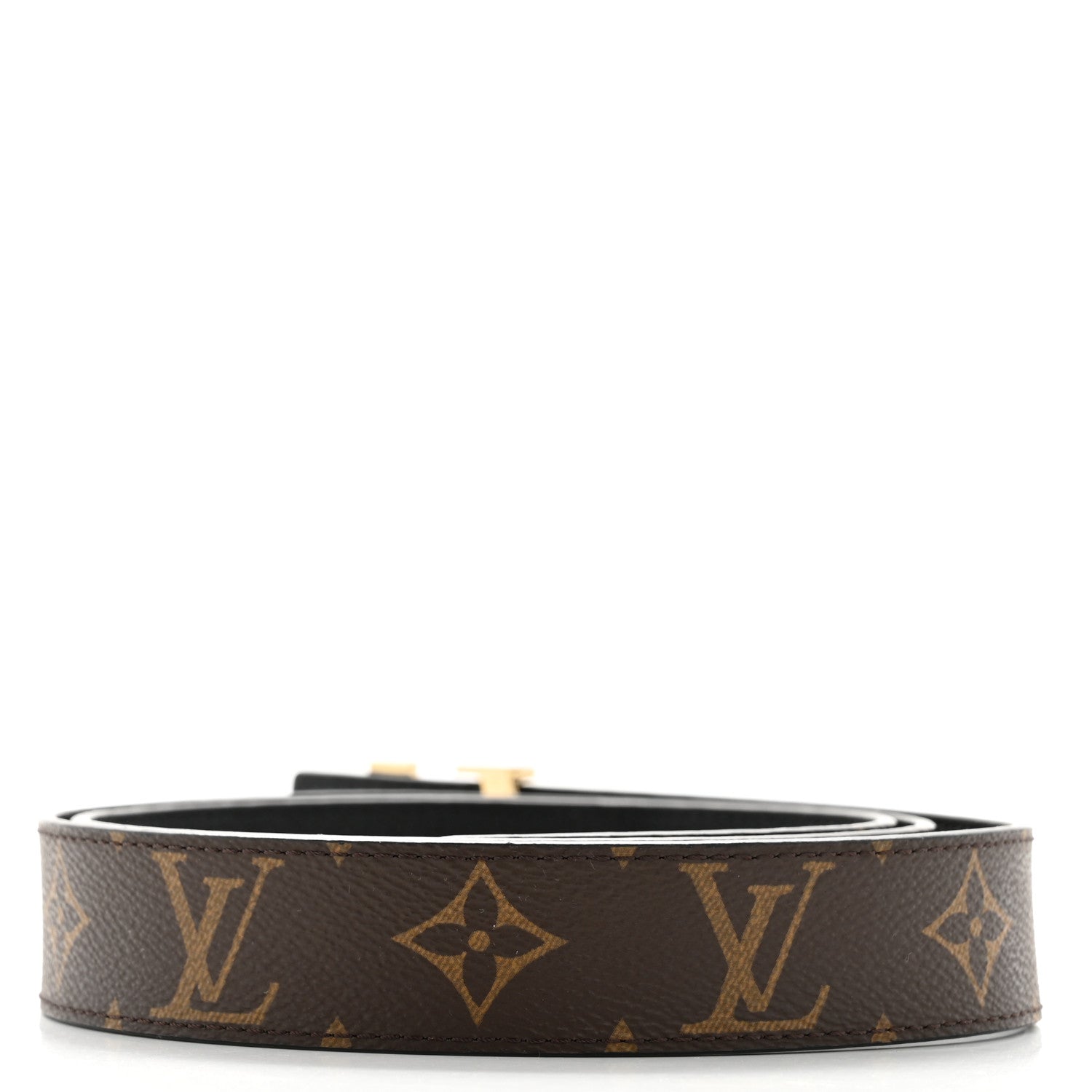 Louis Vuitton Calfskin Monogram 30mm LV Initiales Reversible Belt 100 40 Black 3 of 14