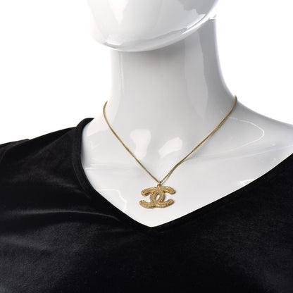 Chanel CC Necklace Matte Gold 2 of 5
