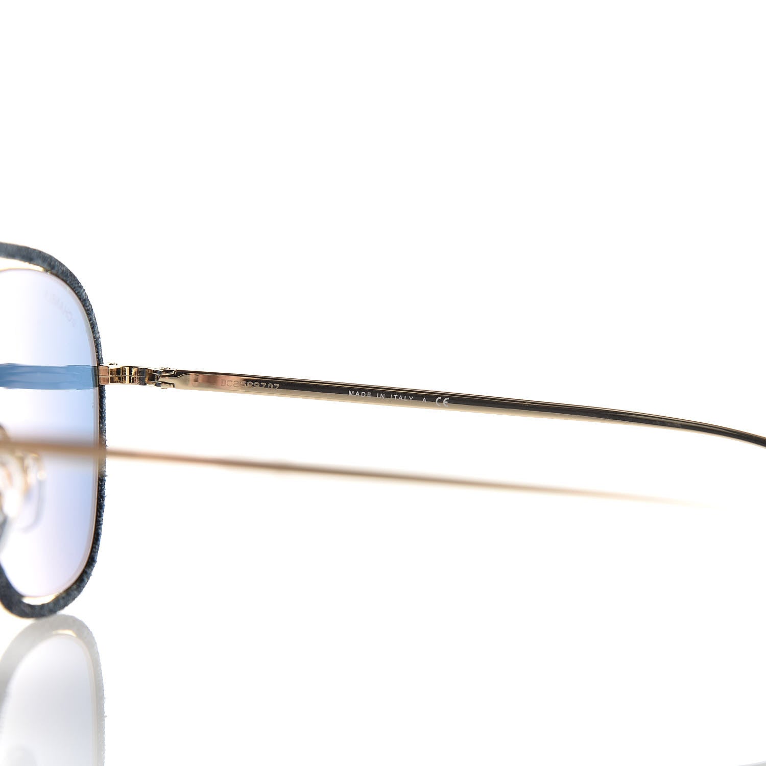 Chanel Metal Denim Pilot Sunglasses 4249-J Gold Dark Blue 6 of 7