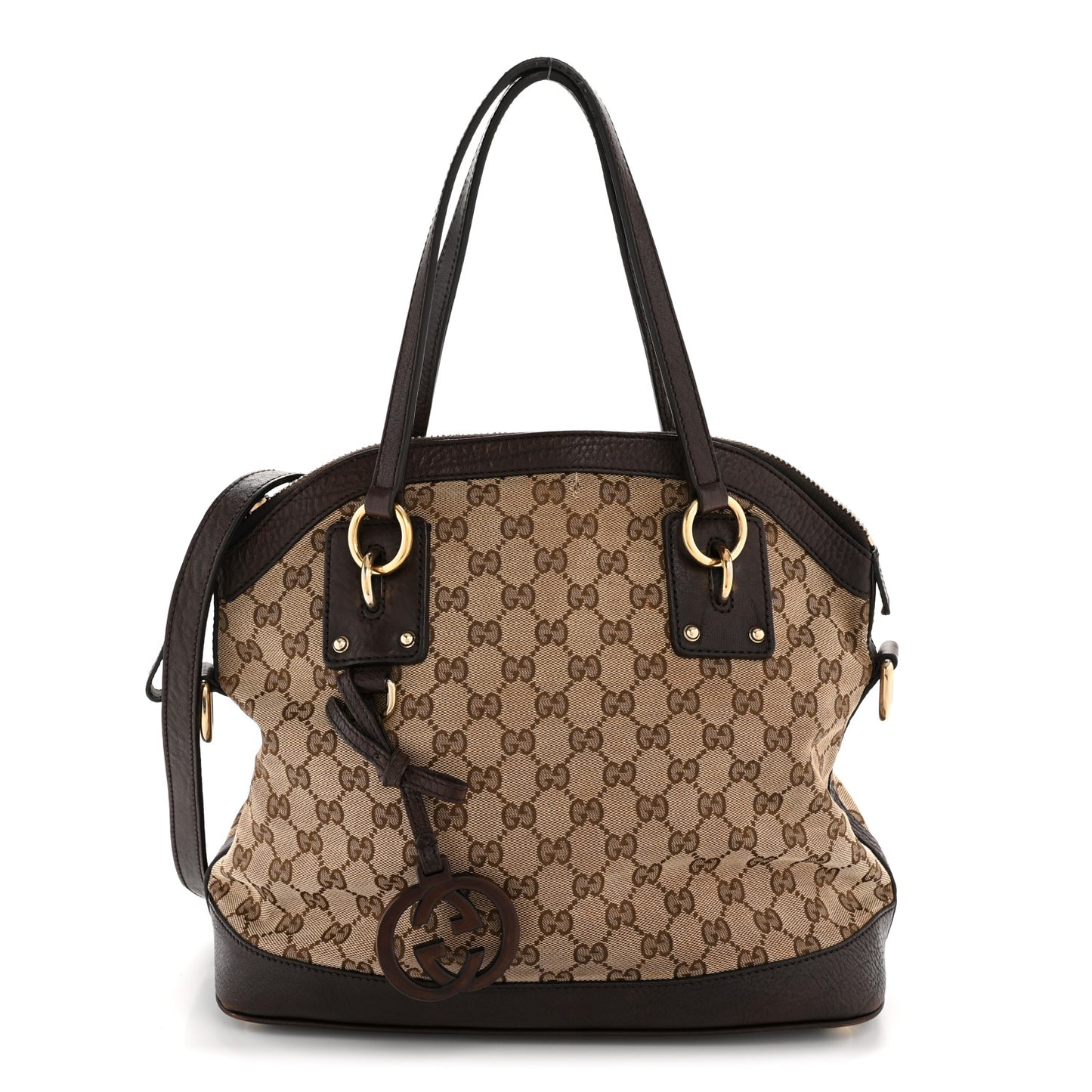 Monogram Medium Top Handle Bag Brown