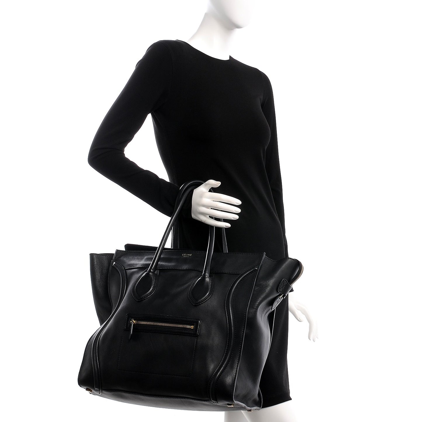 Smooth Calfskin Medium Luggage Black