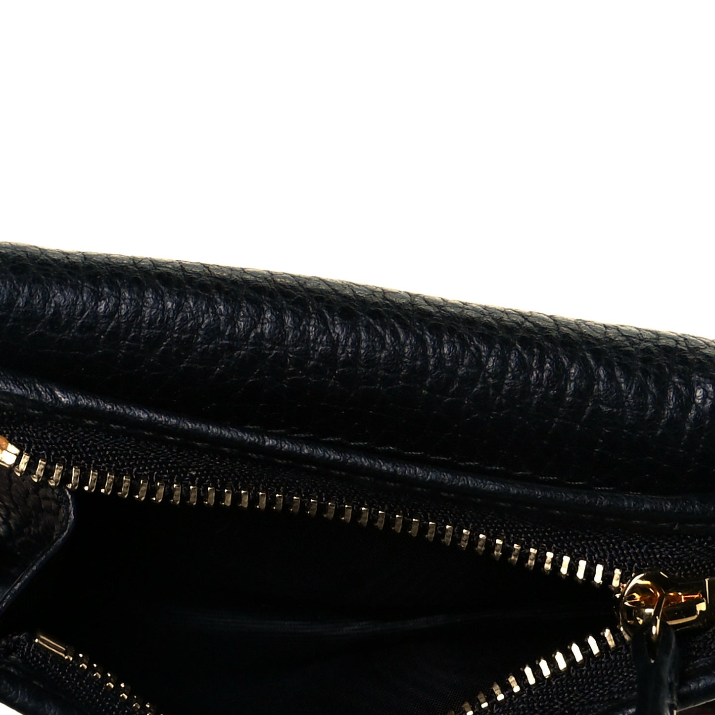 Pebbled Calfskin GG Marmont Card Case Black