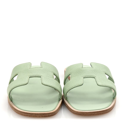 Hermes Epsom Oran Sandals 35 Vert Jade 3 of 10