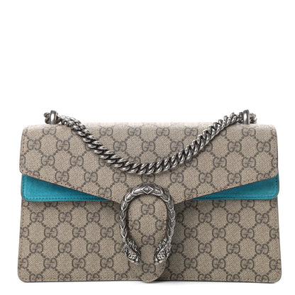 Gucci GG Supreme Monogram Small Dionysus Shoulder Bag Bright Turquoise 1 of 5