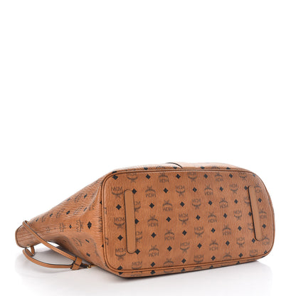 MCM Visetos Large Liz Reversible Shopper Tote Cognac 5 of 14