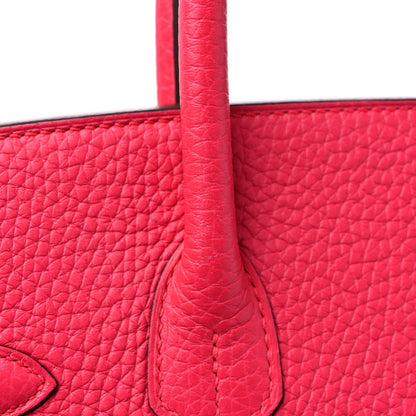 Hermes Taurillon Clemence Birkin 30 Rose Extreme 13 of 14