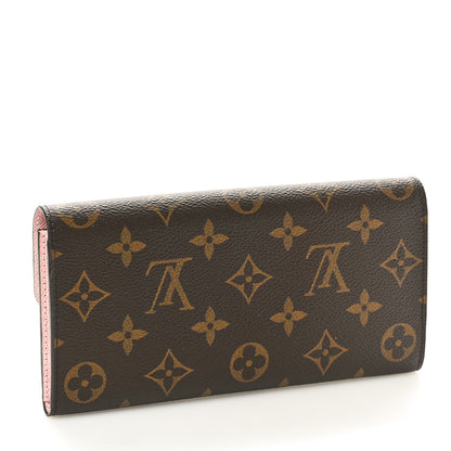 Louis Vuitton Monogram Emilie Wallet Rose Ballerine 2 of 7
