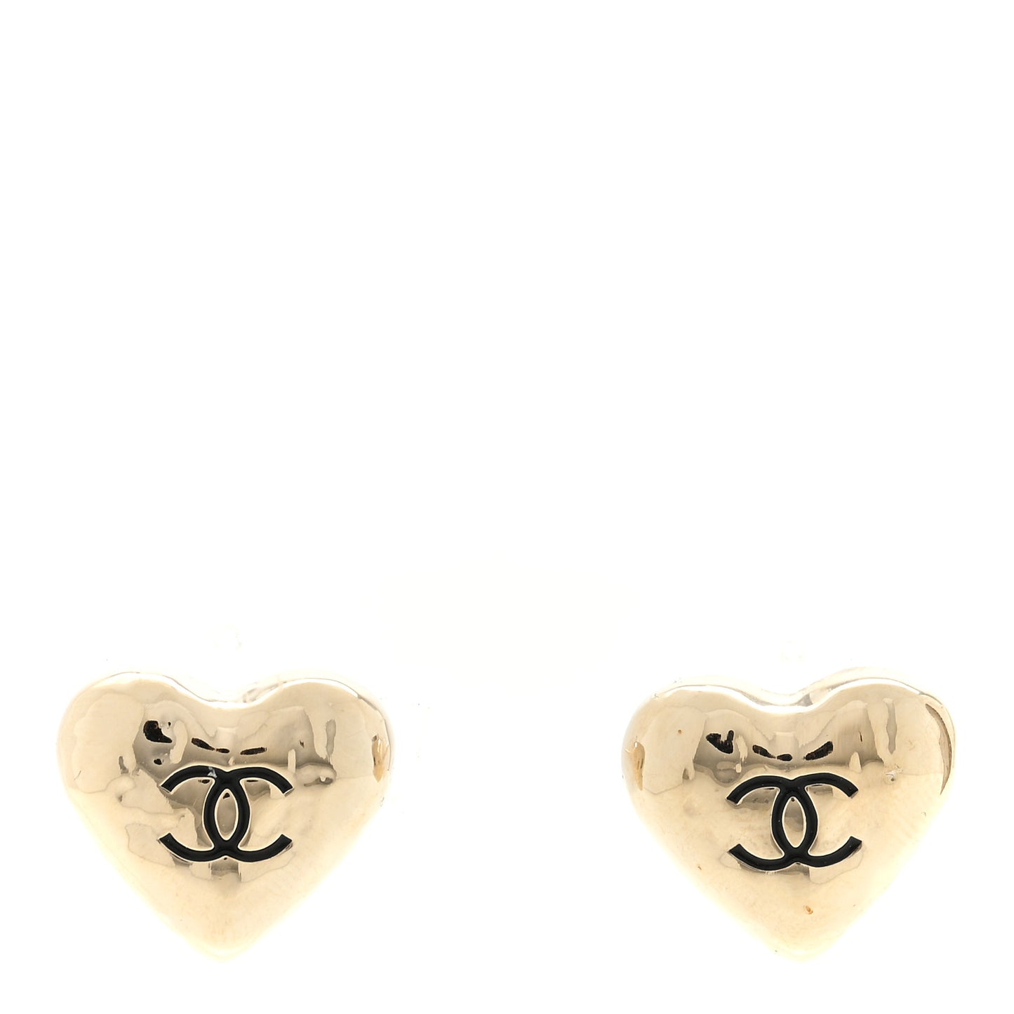 CC Heart Earrings Gold