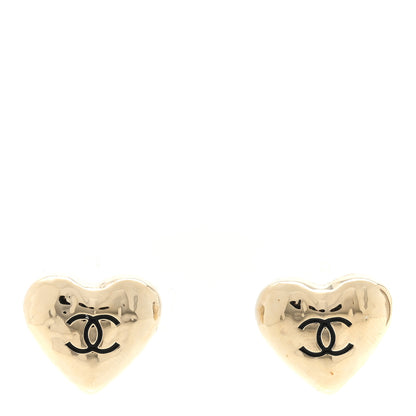 Chanel CC Heart Earrings Gold 1 of 4