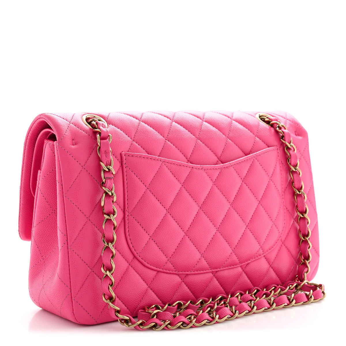 Chanel Caviar Quilted Medium Double Flap Pink 3 of 10