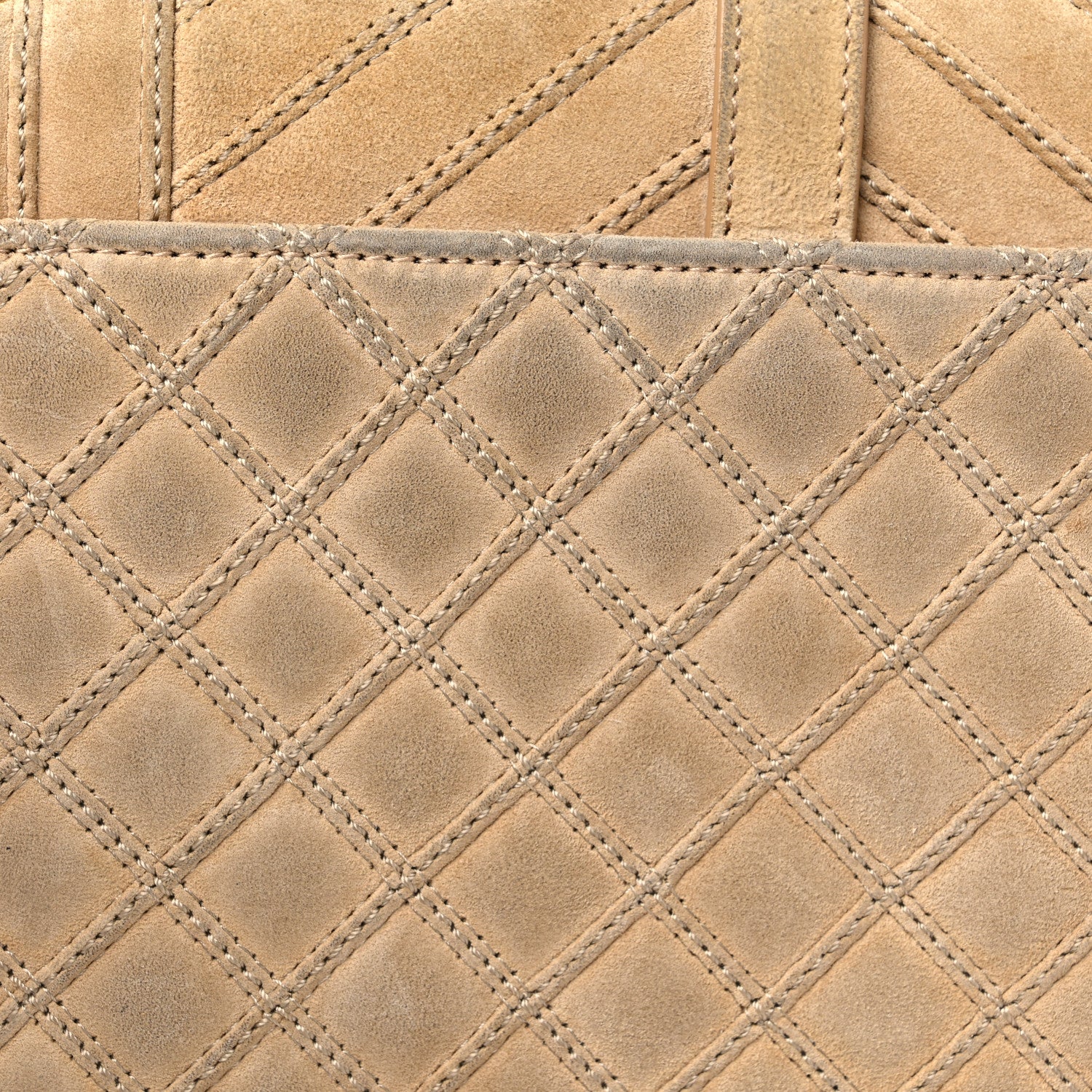 Saint Laurent Suede Mixed Matelasse Triquilt Medium Monogram Envelope Satchel Sea Salt 12 of 14