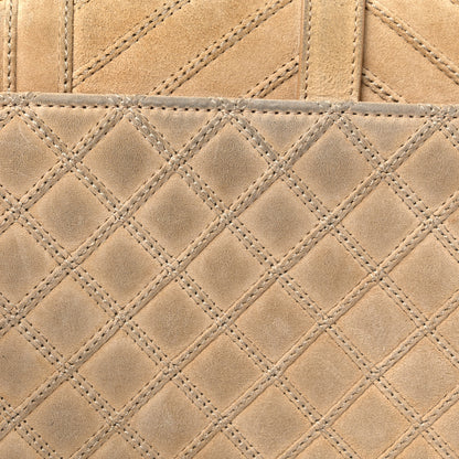 Saint Laurent Suede Mixed Matelasse Triquilt Medium Monogram Envelope Satchel Sea Salt 12 of 14