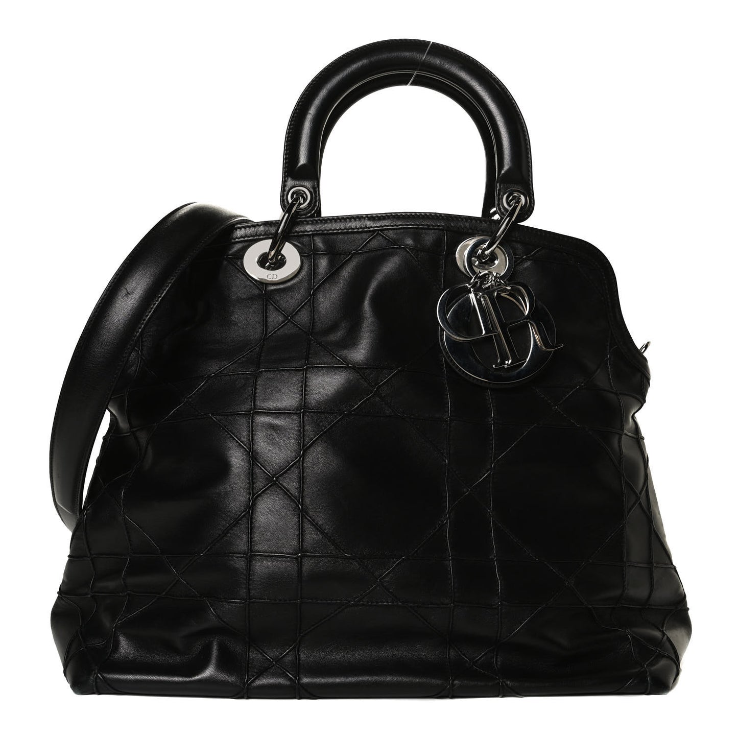 Lambskin Cannage Medium Granville Tote Black