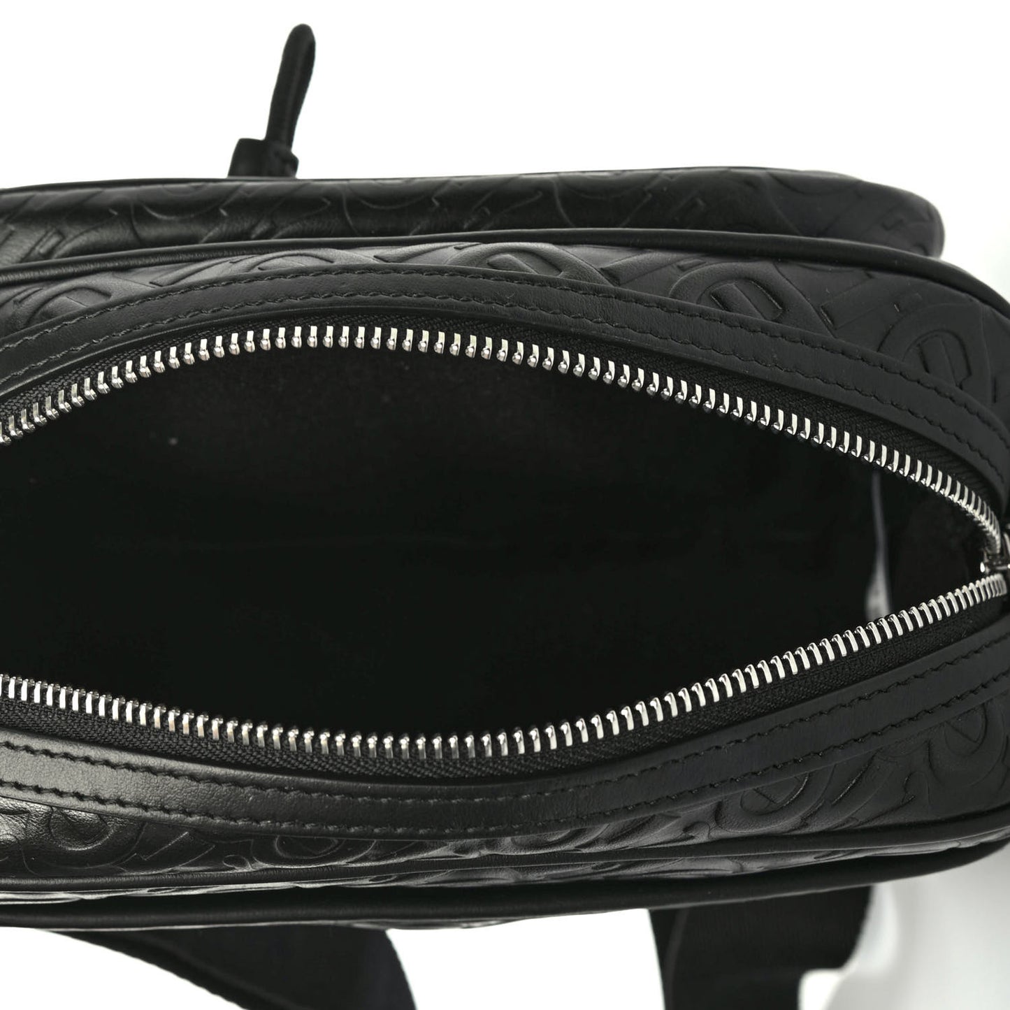 Calfskin Embossed Monogram Small Camera Bag Black