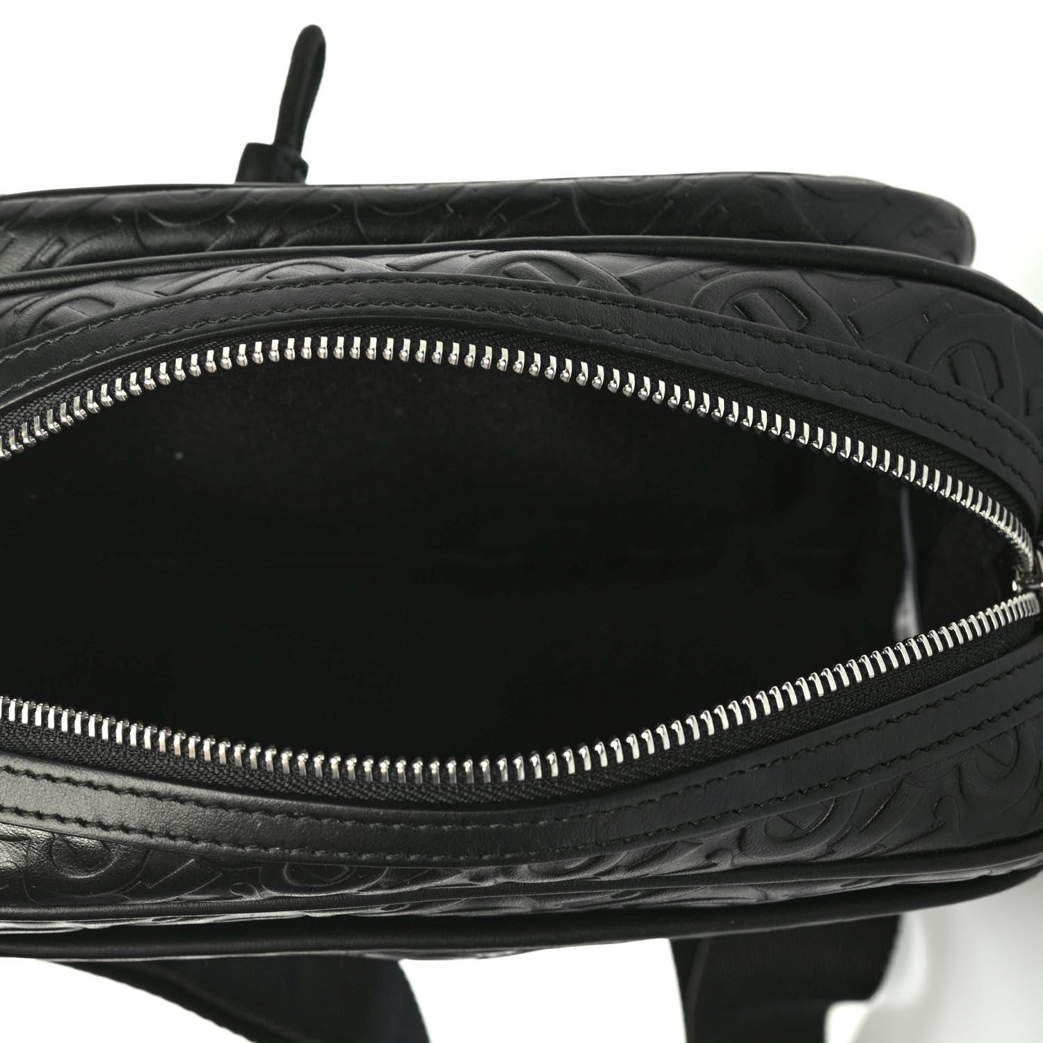 Burberry Calfskin Embossed Monogram Small Camera Bag Black 4 of 4