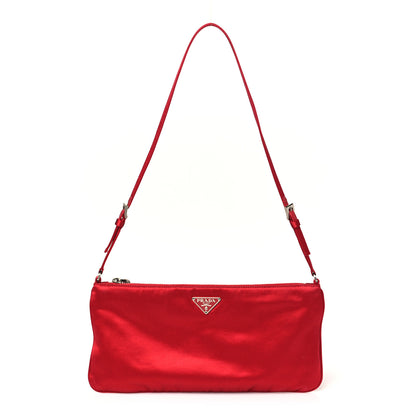 Prada Satin Pochette Bag Red 1 of 11