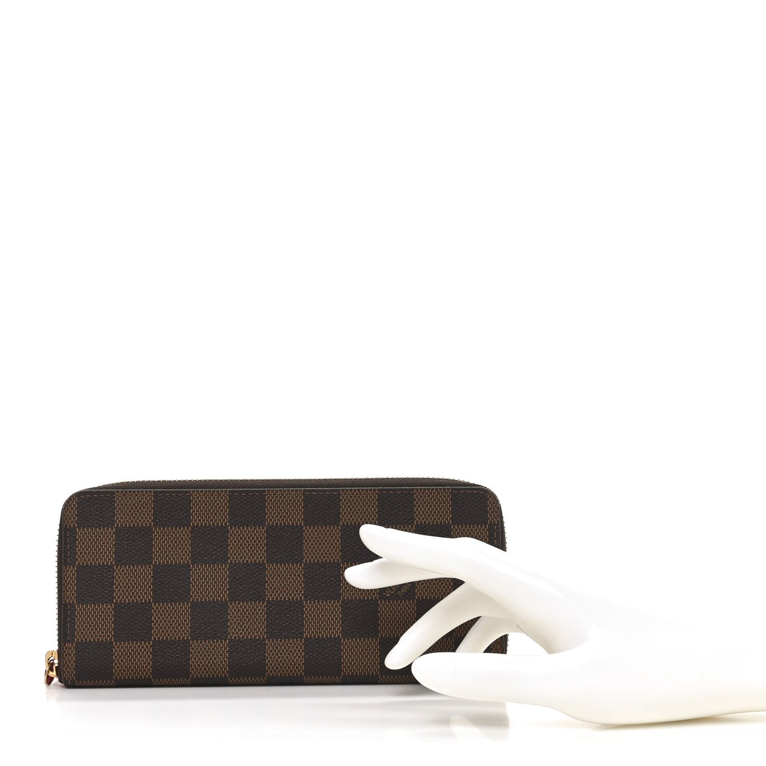 Louis Vuitton Damier Ebene Clemence Wallet Cherry 2 of 8