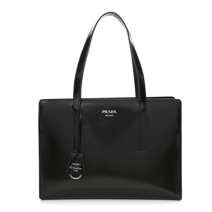 Prada Spazzolato Medium Re-Edition 1995 Double Handle Handbag Black 1 of 10