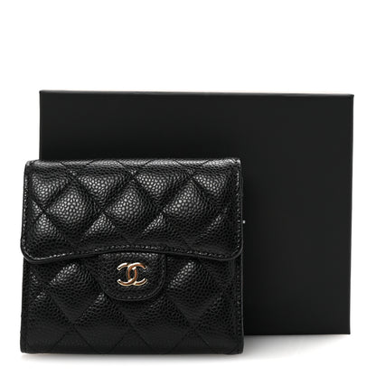 Chanel Caviar Quilted Compact Flap Wallet Black 9 of 9