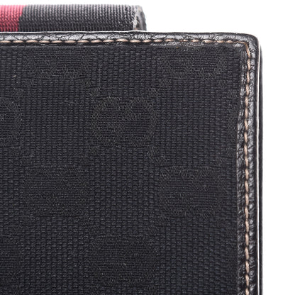 Gucci Monogram Web French Flap Wallet Black 10 of 10