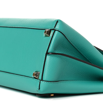 MCM Grained Calfskin Medium Milla Convertible Backpack Oasis Green 8 of 8