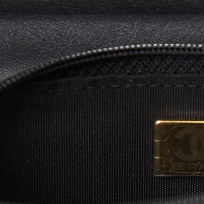 Chanel Caviar Quilted Boy Wallet On Chain WOC Black 10 of 12
