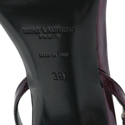 Saint Laurent Vernice Gloss Nova 105 Sandals 39 Deep Bordeaux 7 of 9