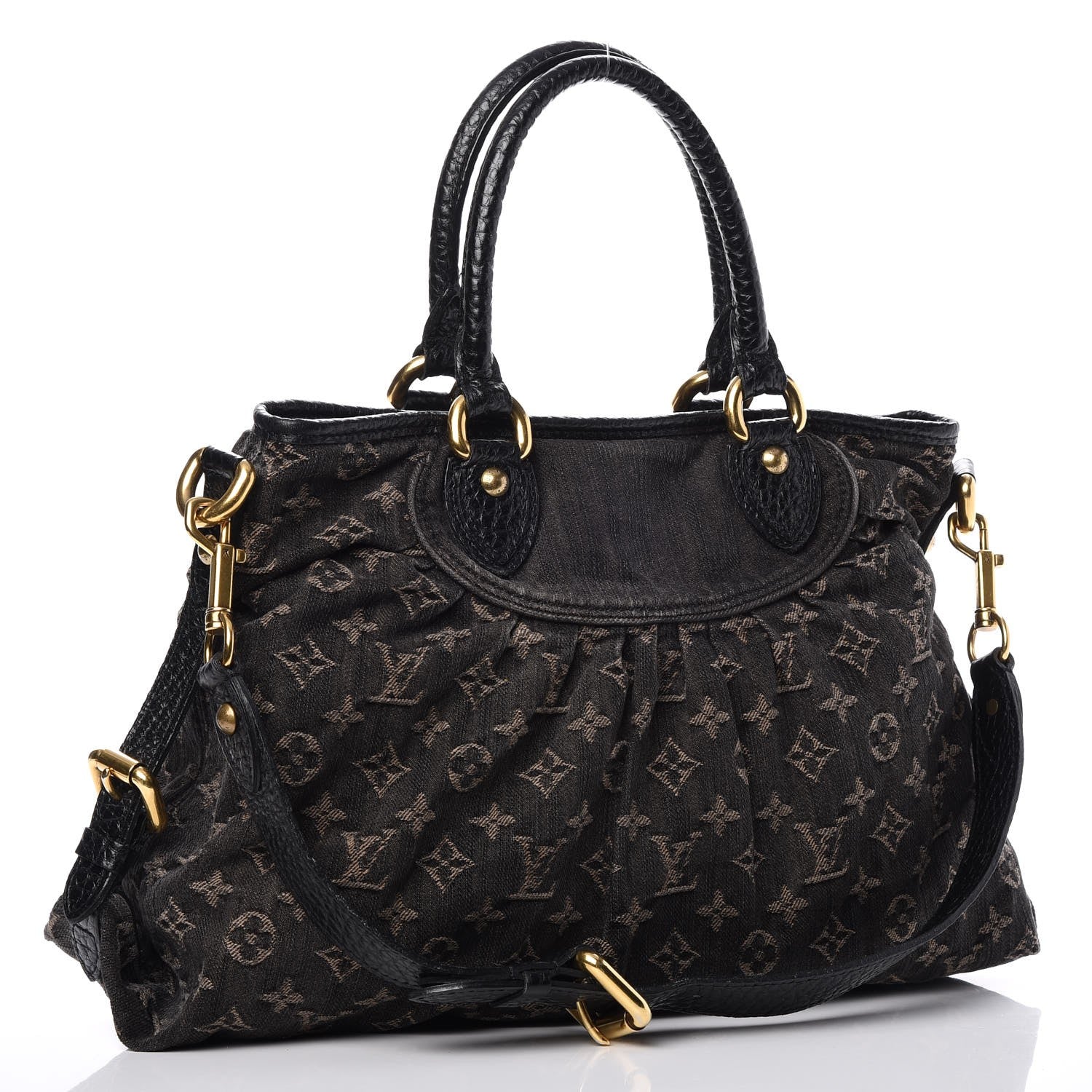 Louis Vuitton Denim Neo Cabby MM Black 4 of 10