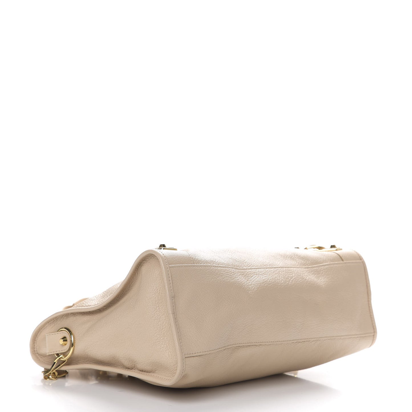 Chevre Gold Metallic Edge Hardware City Beige Tapioca