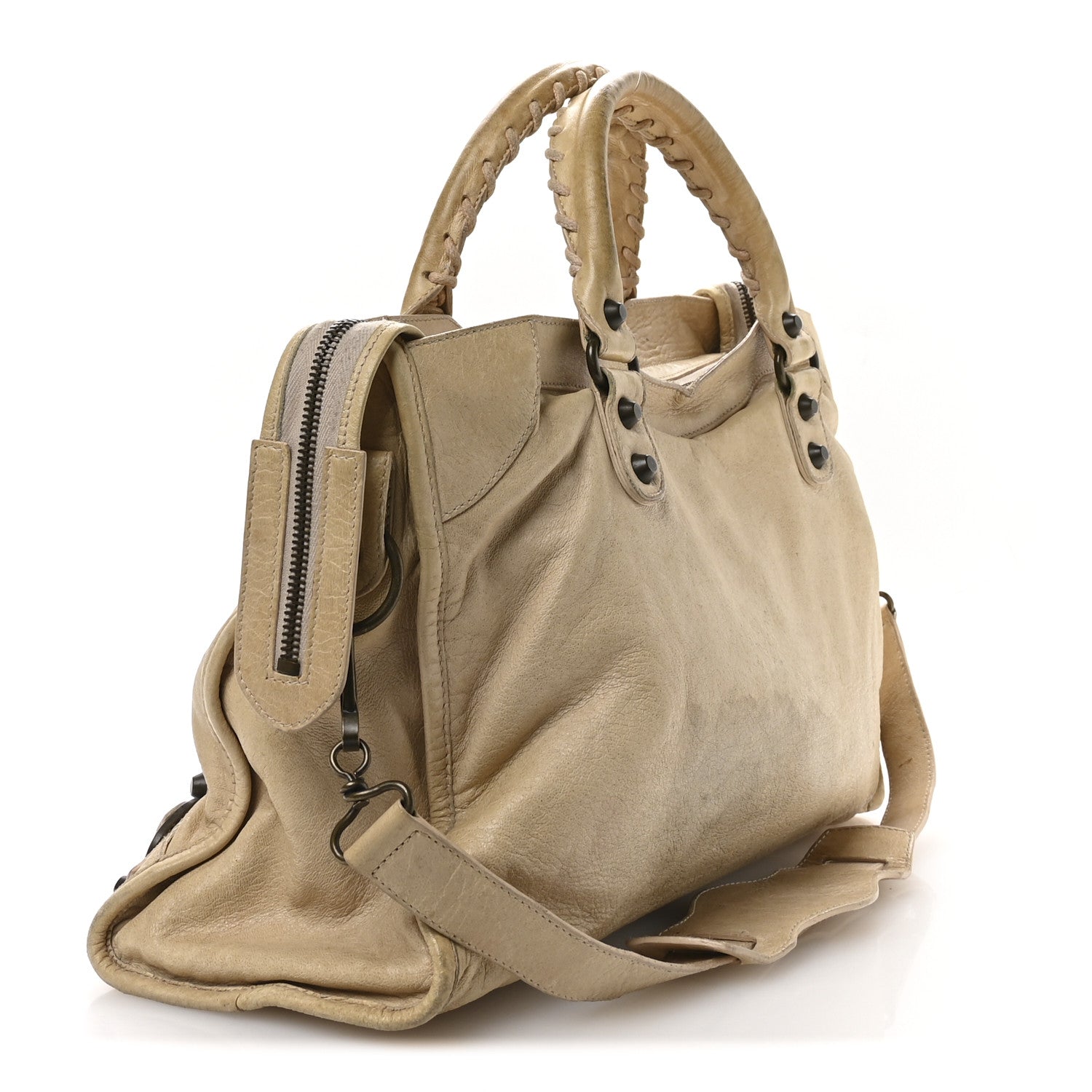 Balenciaga Agneau Classic Hardware City Sahara 1767354 – FASHIONPHILE