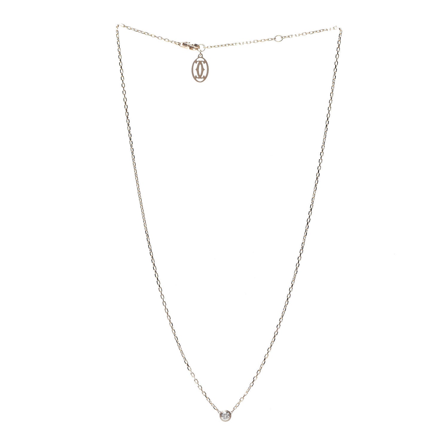 18K Pink Gold Diamond SM D'Amour Pendant Necklace
