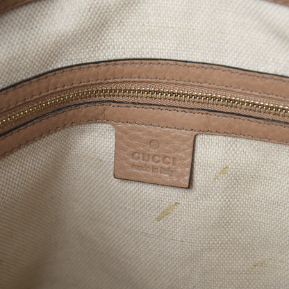 Gucci Pebbled Calfskin Small Soho Top Handle Bag Camelia 5 of 8