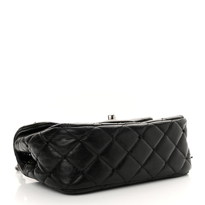 Chanel Lambskin Quilted Beaded Extra Mini Rectangular Flap Black 4 of 12