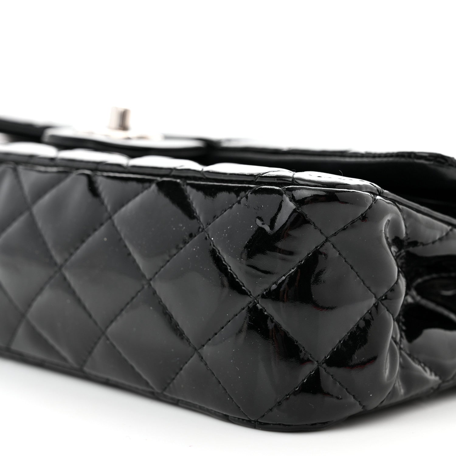 Chanel Patent Quilted Medium Double Flap Black 10 of 13