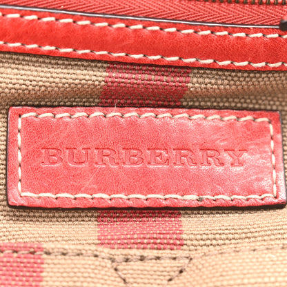 Burberry Canvas Mega Check Medium Ashby Bucket Bag Red 6 of 10
